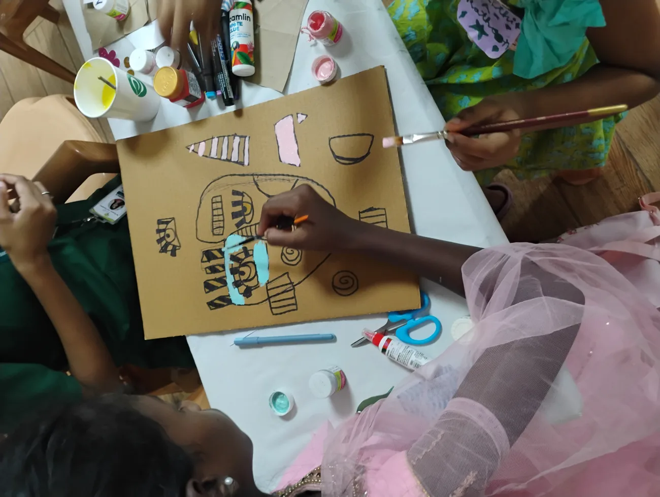 Child artwork from India healing session